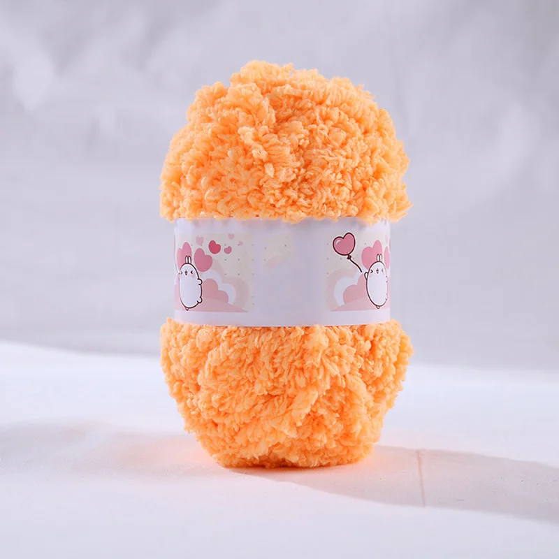 Шерстяная Толстая бархатная пряжа кораллового цвета 50 г/шар мягкая детская