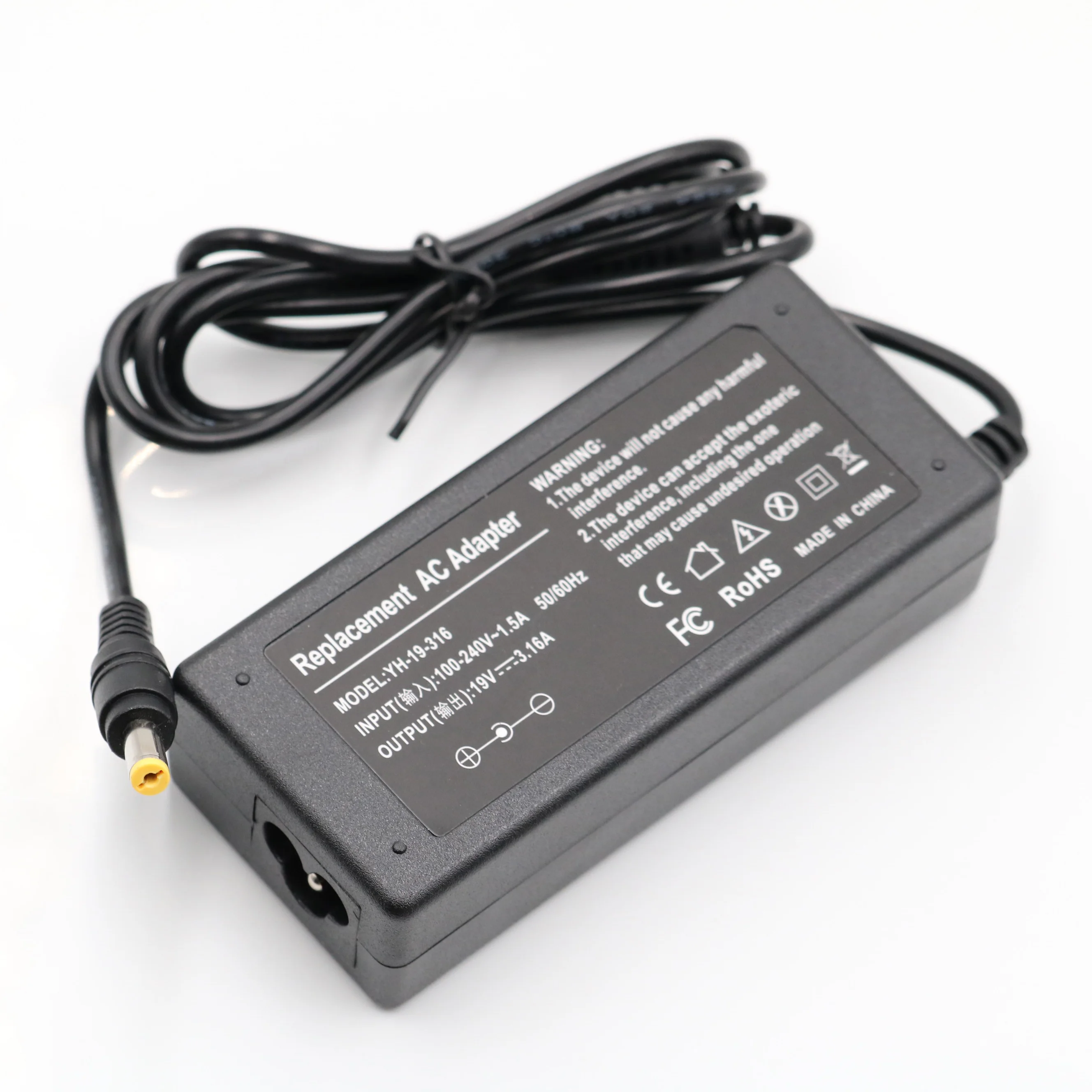 AC адаптер питания зарядное устройство 19V 3.16A 65W для ноутбука acer 5,5*1,7 мм