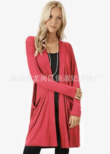 Осенне зимний новый женский свободный модный вязаный кардиган свитер пальто