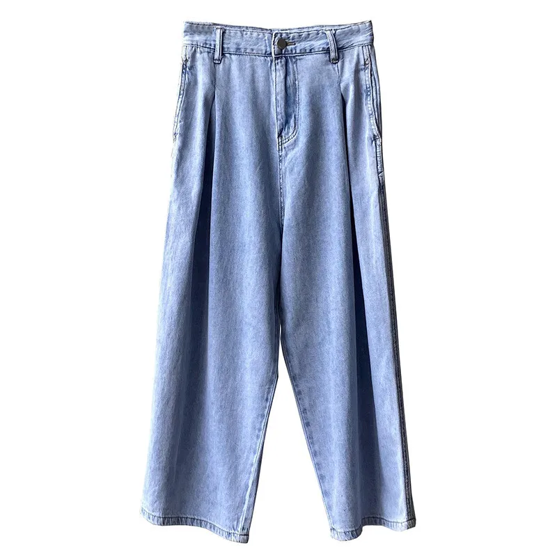 

Thin Banana Jeans Korean for Wide Women Leg Waist New Cropped Loose Pants High Style Summer for Women Summer New Korean Style