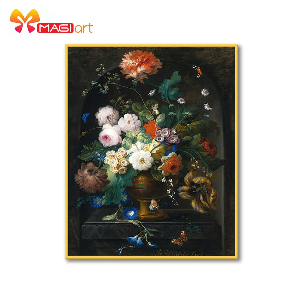 

Cross stitch kits Embroidery needlework sets 11CT water soluble canvas patterns 14CT Beautiful flower language -NCMF320