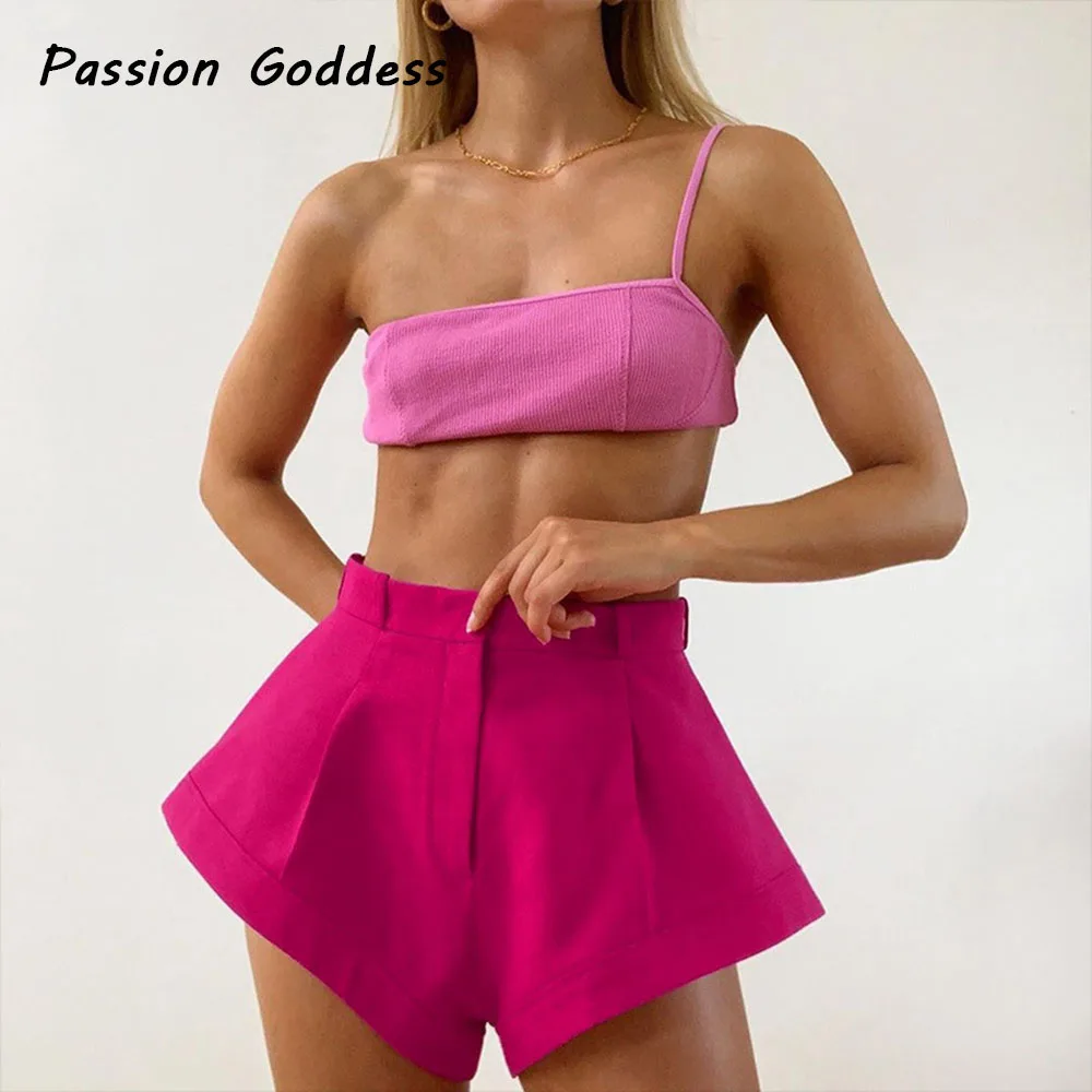 Шорты женские пушистые с широкими штанинами уличные элегантные завышенной