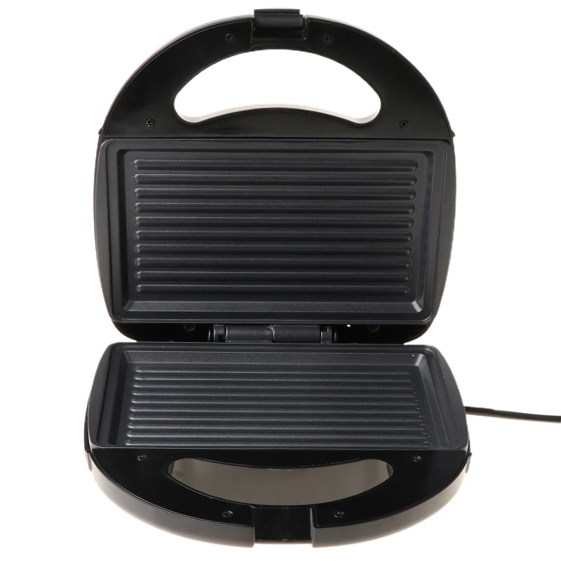 

Curved Stripe Omelette Bread Waffle Sandwich Maker Grill Non-stick Coating Cool Touch Handle Anti-Skid Feet Baker