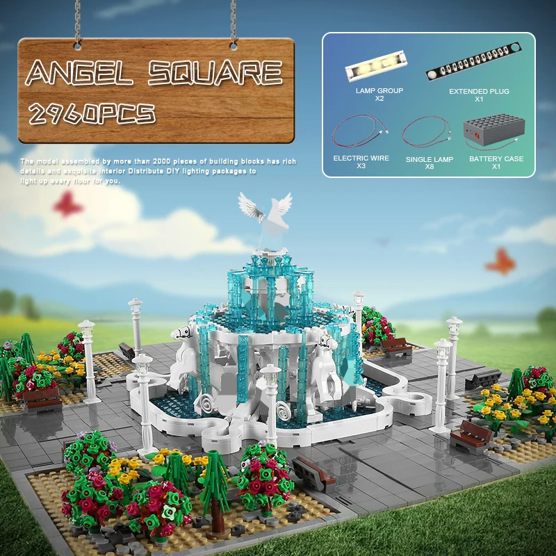 Формы KING 16003 игрушки для уличного строительства MOC квадратная модель ангела со