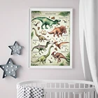 Картина на холсте HD с изображением динозавра, Постер с изображением животных из мультфильма, украшение для дома, Скандинавская живопись для гостиной, модульная фоторамка