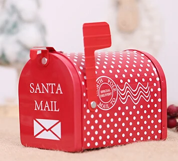 A Christmas Decor Candy Gift Tin Box Kids Gift Mailbox Case Christmas Santa Claus Snowman Printed Sealed Jar Packing Boxes - Цвет: A