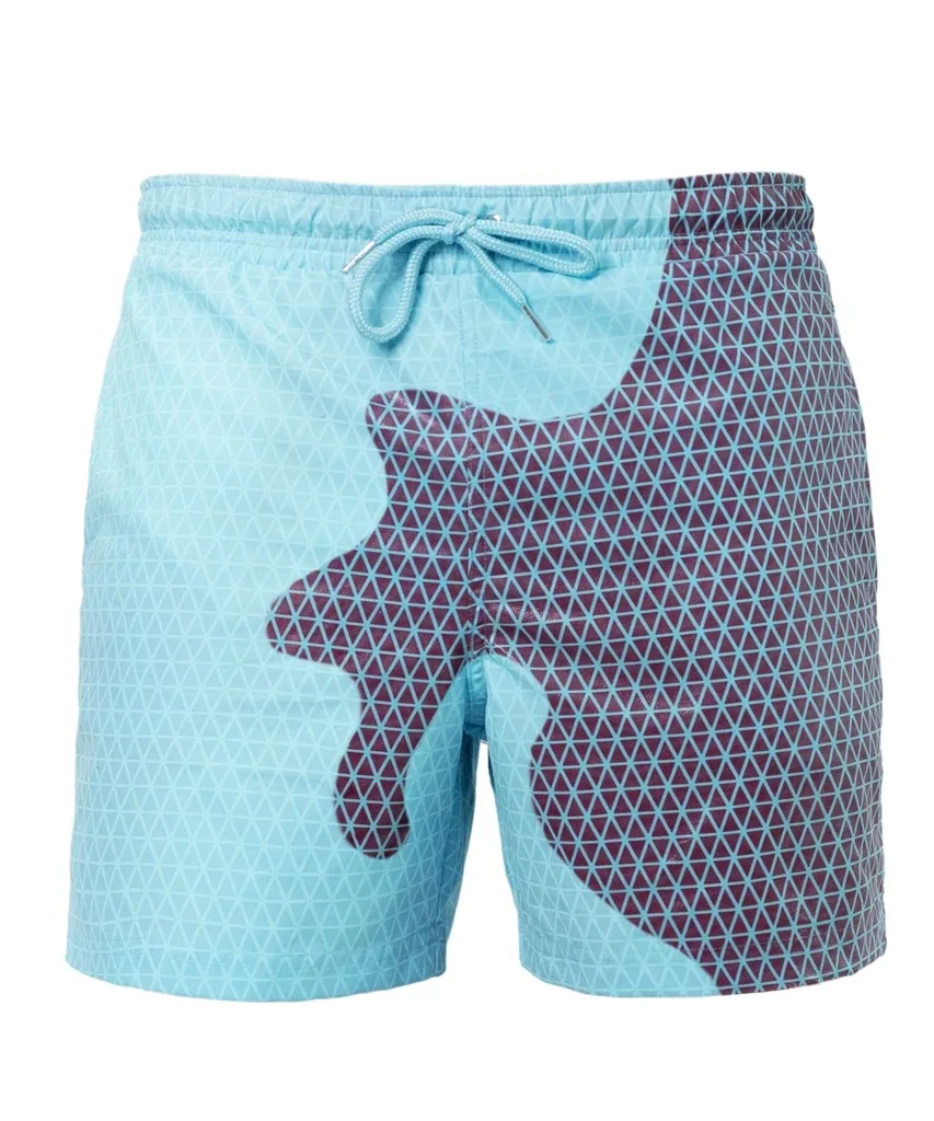

New water color changing beach pants men's quick drying large swimming trunks temperature sensitive color changing shorts