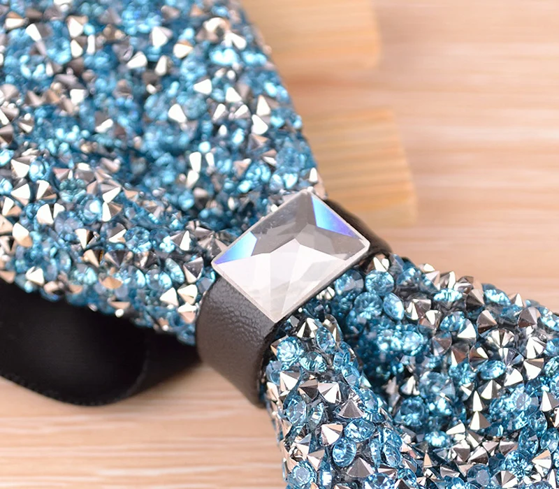 Модный роскошный галстук бабочка с бриллиантами блестящие стразы мужской для