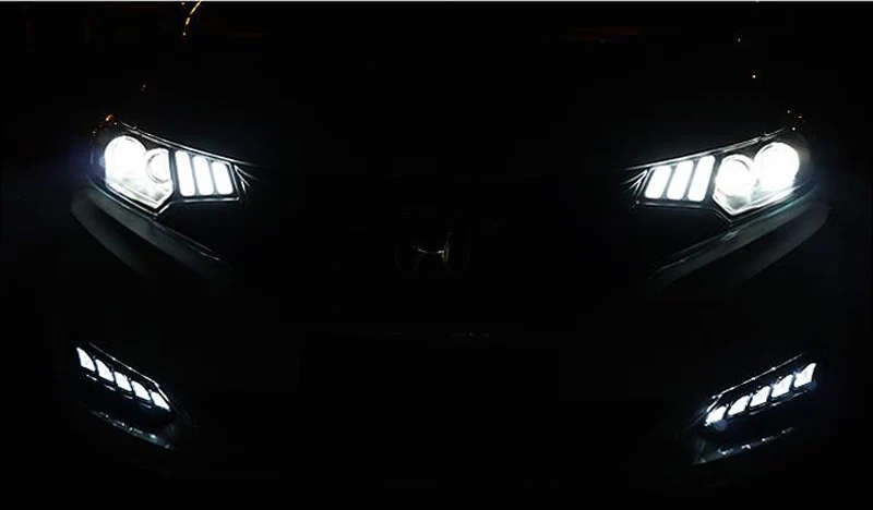 Ангельские глазки светодиодные полосы передняя фара для 2014 2015 2016 Honda Fit фары DRL