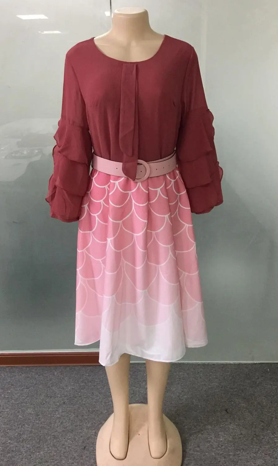 

New Elegant Butterfly tie Autumn African Women 's Long Sleeve dresses Plus size Dashiki party dresses african dresses for women