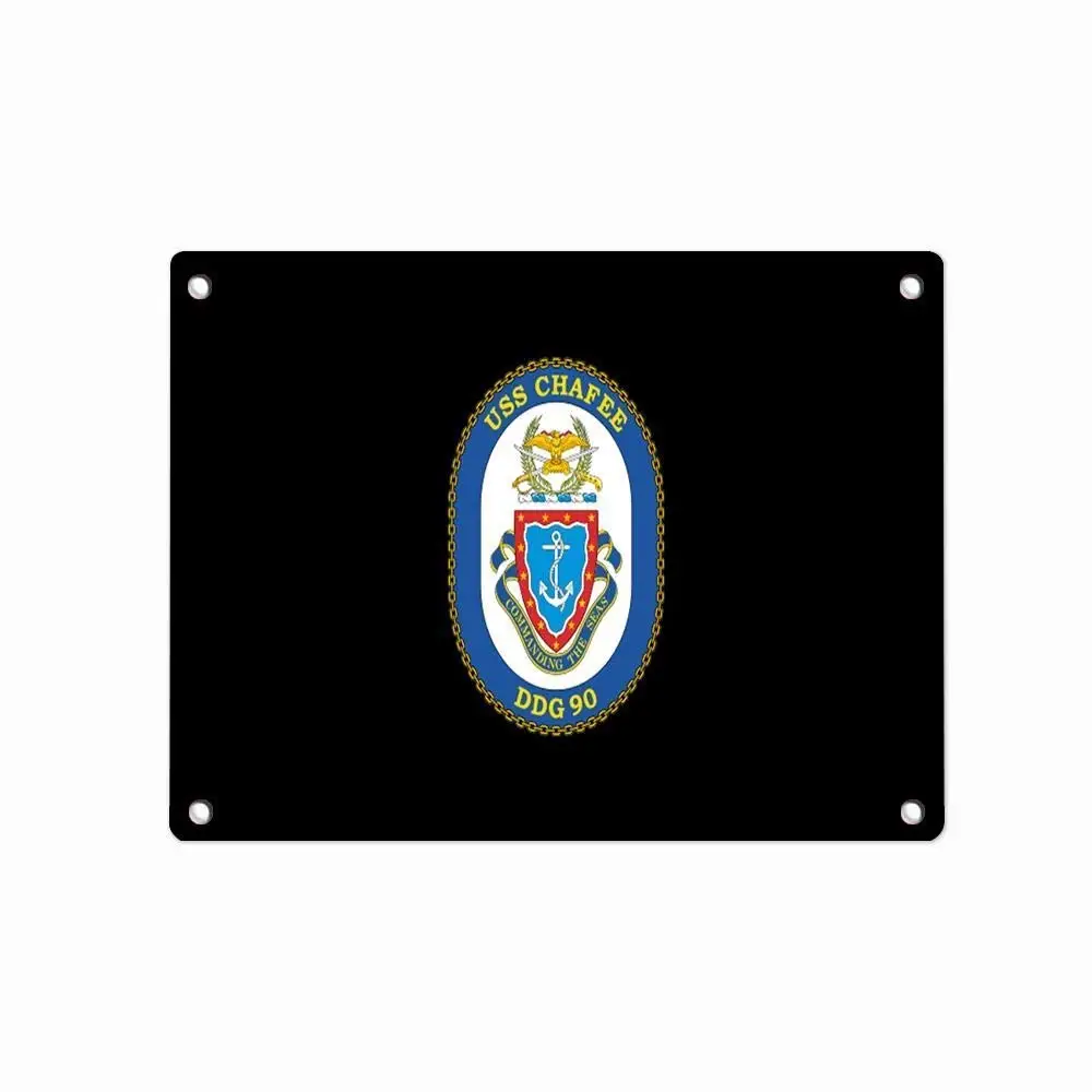 

SLALL Navy Destroyer Ship DDG 90 USS Chafee Retro Street Sign Household Metal Tin Sign Bar Cafe Car Motorcycle Garage Decoration