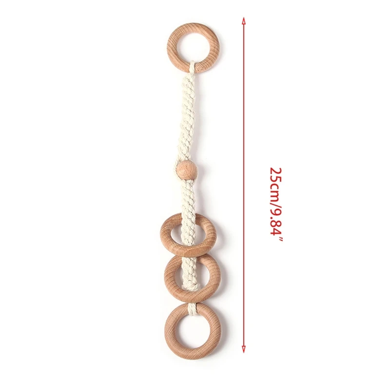 Детская Деревянная подвеска в скандинавском стиле для тренажерного зала веревка