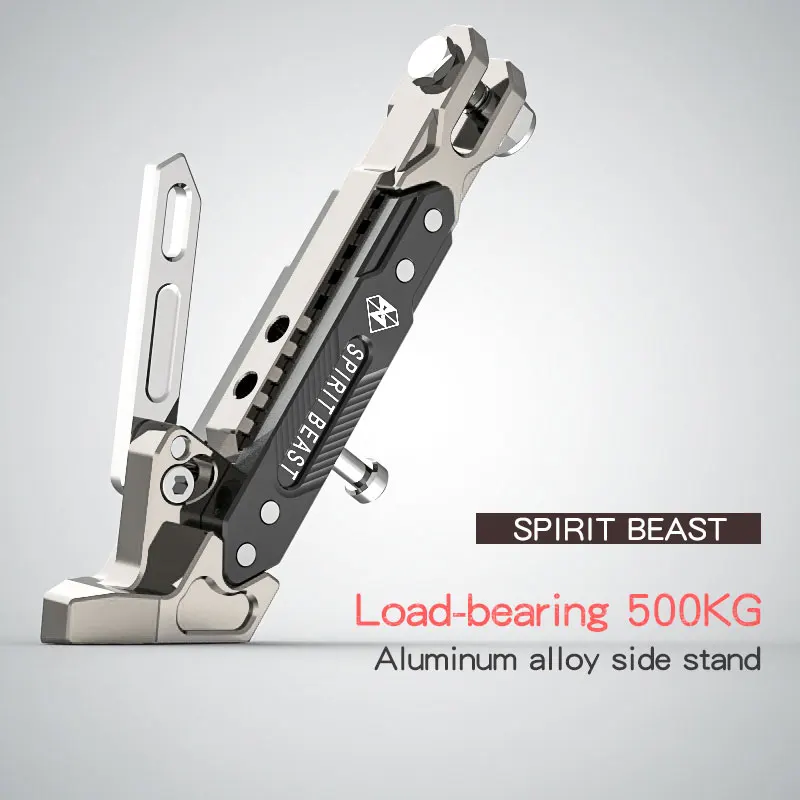SPIRIT BEAST мотоциклетная подставка, подъемная накладка, подножка, мотоциклетные боковые подставки, пластина для Honda Nc700x CB190 Yamaha Cygnus Ducati Monster - Цвет: Silver