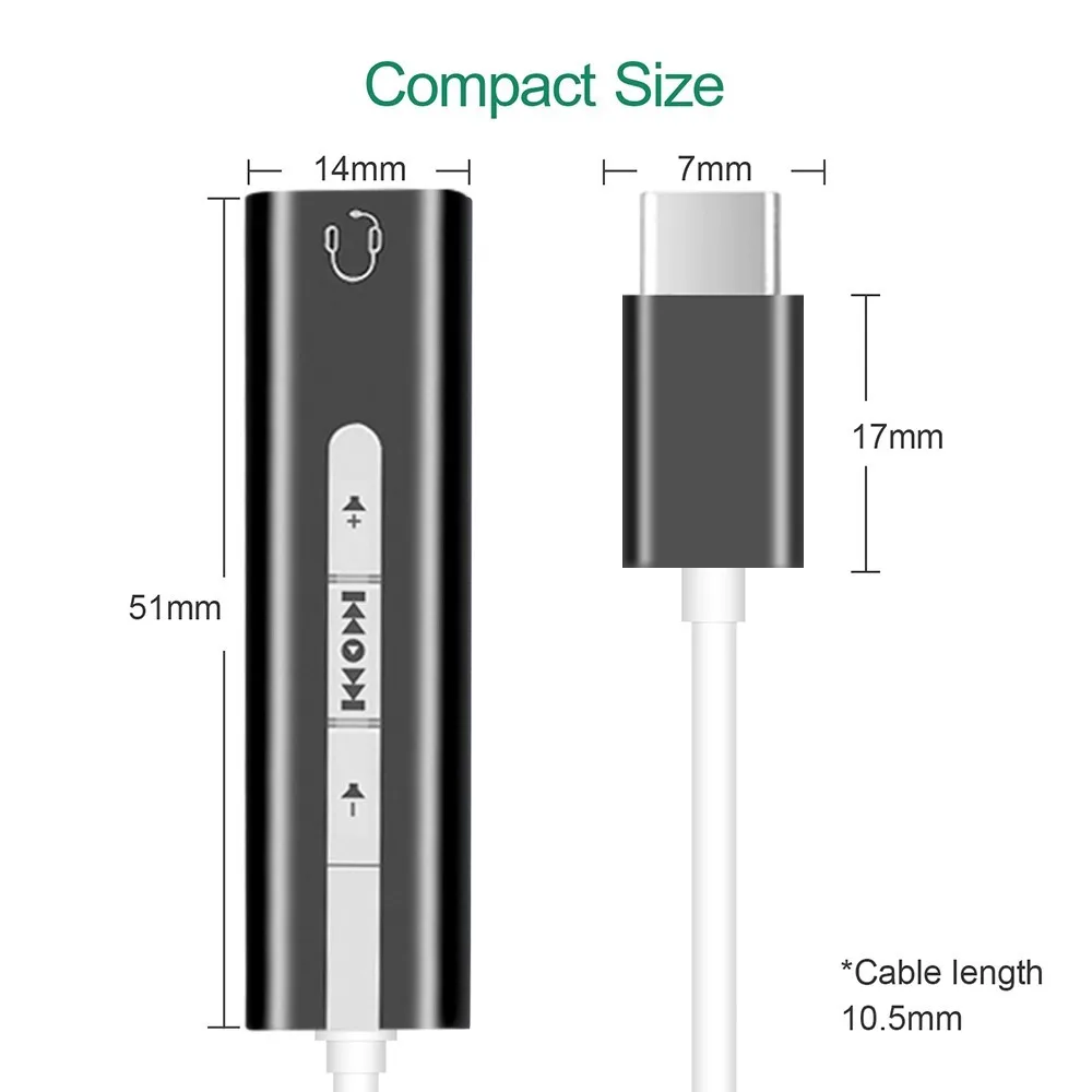 

Адаптер для микрофона и наушников TYPE-C Stereo Audio Adapter 7,1 Channel USB C to 3,5mm Jack