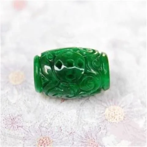 Chinese Green Jade Carving Beads Pendant Bracelet Natural  Necklace Charm Jewellery Fashion Amulet Gifts Men Women