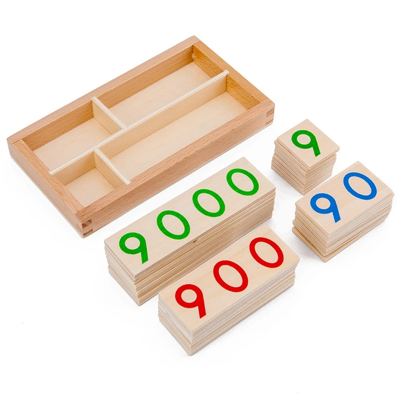 

Wooden Digital Education Toys Nmuber 1-9000 Digital Card for Children Learning Mathematics Teaching Aids