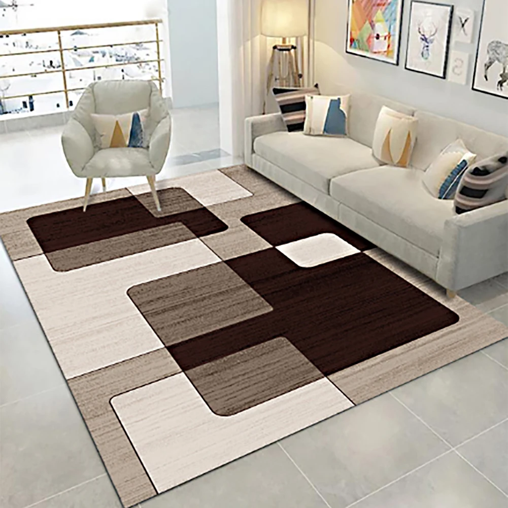 

Modern Art Office Japanese Cover Carpets Waterproof For Living Room Black And White Fabric Patterned Colourful Home Decor Rugs