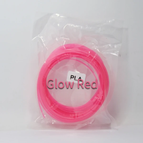 Glowing red Пластик для 3D ручки 10 метров PlA 1,75 мм 3d Принтер Нити печатные материалы экструдер аксессуары Запчасти прозрачный белый дерево - Цвет: Glowing red