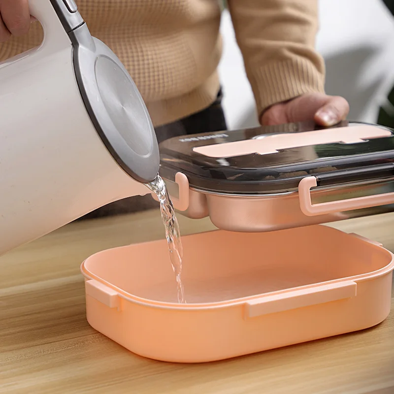 304 нержавеющая сталь изолированный Ланч-бокс Удобная Студенческая коробка для