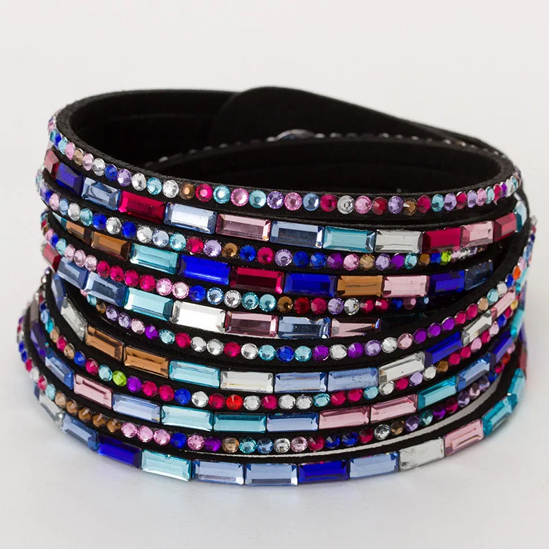 Кожаный браслет ручной работы со стразами|rhinestone leather bracelet|bracelet handmadehandmade bracelet |