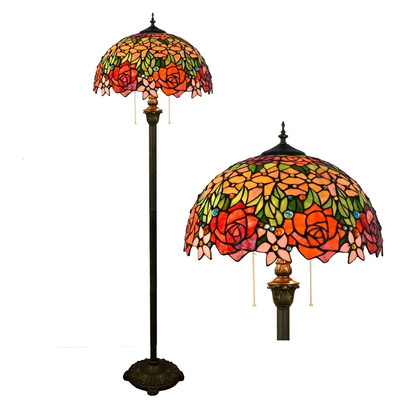 

nordic led tiffany stained glass office sitting room dining-room bedroom floor lamp bar glass lamp