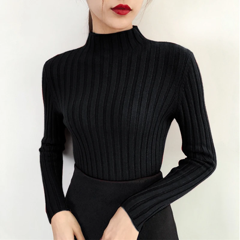 2019 New Fashion Autumn Winter Women Sweater Turtleneck Pullover Long Sleeve Casual Loose Knitted Tops | Женская одежда