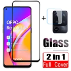 2 в 1 закаленное стекло с полным покрытием для Oppo Reno 5 Lite, защита для объектива камеры для Reno5lite, RenoCPH22056.43 