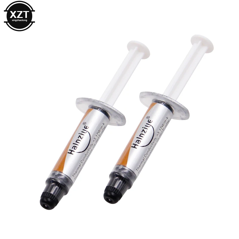 HY710 1g Silver Thermal Conductive Grease Paste 5pcs/lot Compound Silicone grease Short needle For CPU Chipset Cooling 3.17W | Компьютеры