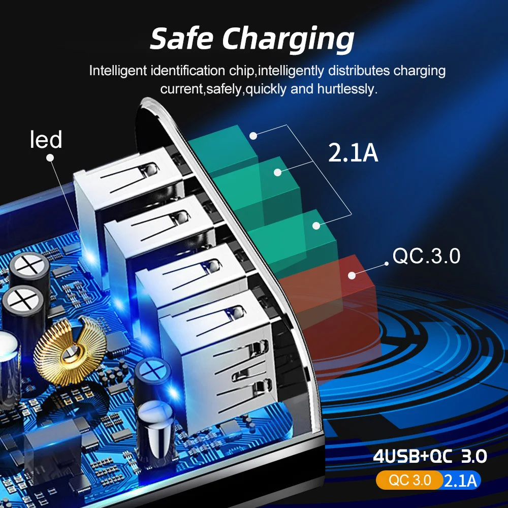 Universal Usb Fast Charger Quick Charge Qc3.0 4.0 Wall Mobile Phone Tablet Charge for Iphone 11 Samsung Huawei Charging Adapter