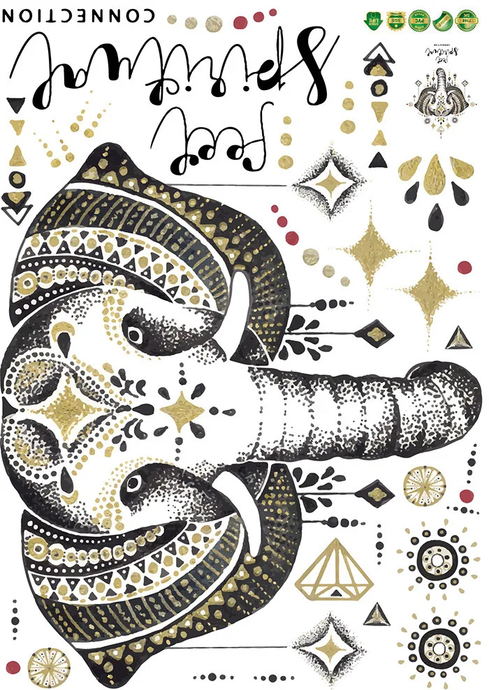 

Sticker Elephant Wall Paste Bedroom Living Room TV Background Wall Decorative Environmental PVC Wall Stickers Nordic Home Decor