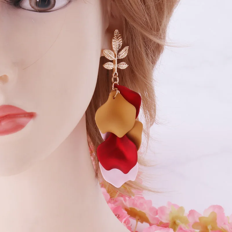 NeeFu WoFu Grape bunch Earring Large Leaves Drop Big Earrings Woman sweet stick Brinco Ear Oorbellen Christmas Gift | Украшения и