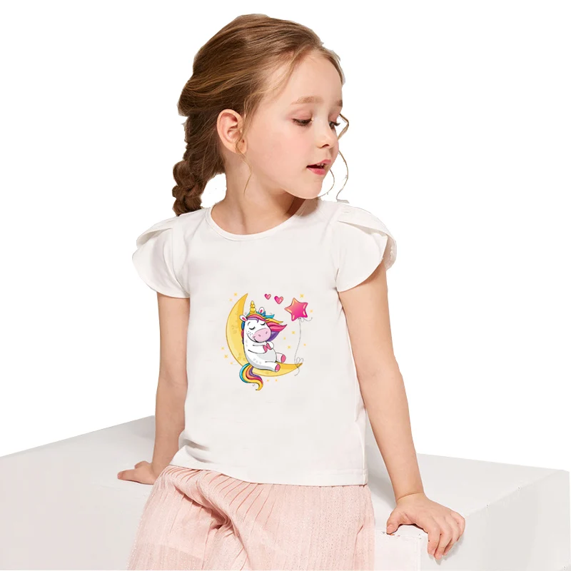 Симпатичные нашивки с утюгом в виде Луны и единорога для одежды виниловые