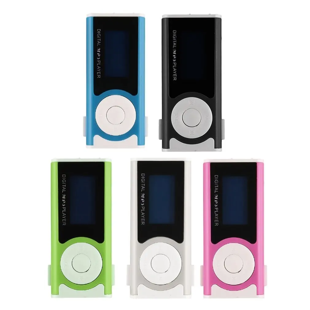 Портативный MP3 плеер с ЖК экраном USB мини зажимом светодиодный светильник стерео