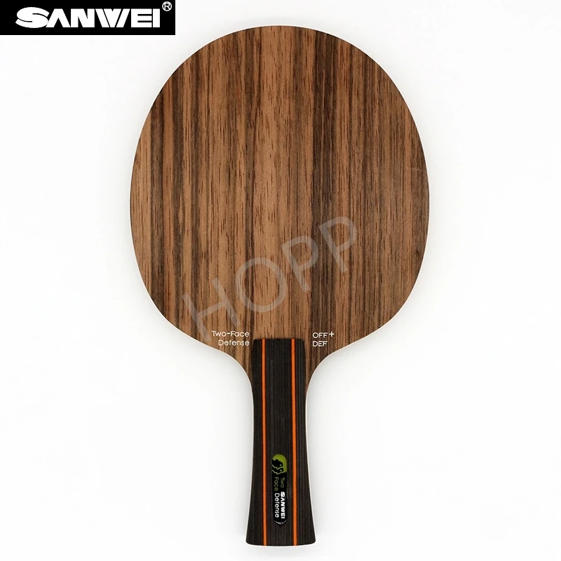 SANWEI TWO FACE DEFENSE Table Tennis Blade attack+ defence Ebony+ Hinoki surface sanwei ping pong racket bat paddle images - 6