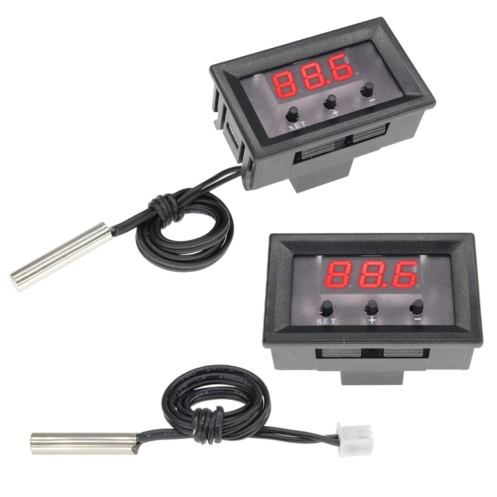 DM Mini W1209 DC 12V Красный светодиодный цифровой термостат контроллер термометра