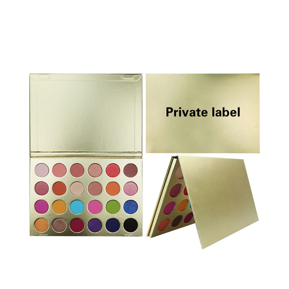 

24 Colors Autumn and Winter Bright Golden Eyeshadow Palette Private Label Matte Shimmer Glitter Eyeshadow Multicolor Optional