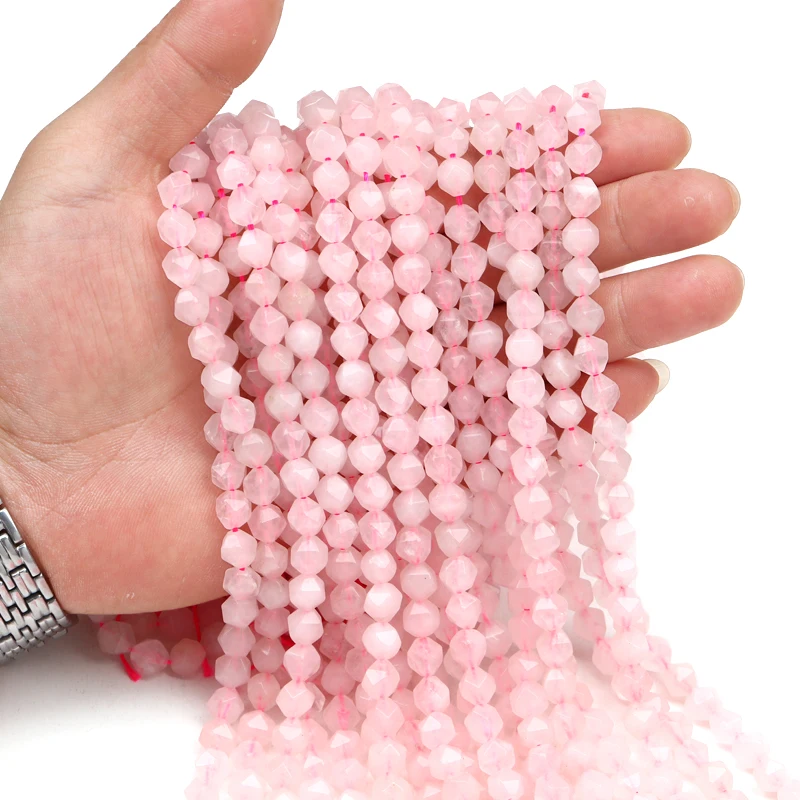 

Natural stone Pink Irregular Morganite Stone Loose Spacer Beads For Jewelry Making Bracelet DIY jewelry Beads Accessories
