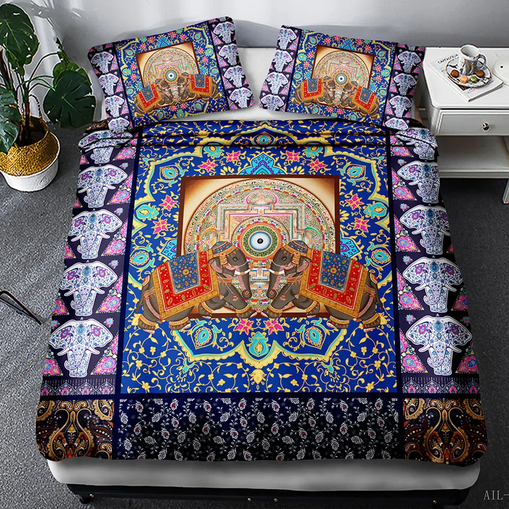 

Mandala Flower Bedding Set Bohemia Duvet Cover Bed Linens Euro Full King Queen Size Brief Bedclothes Quilt Comforter Covers