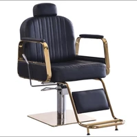 golden hairdressing chair can be put down barber shop chair hair salon special haircut chair barber chair lift can lie down