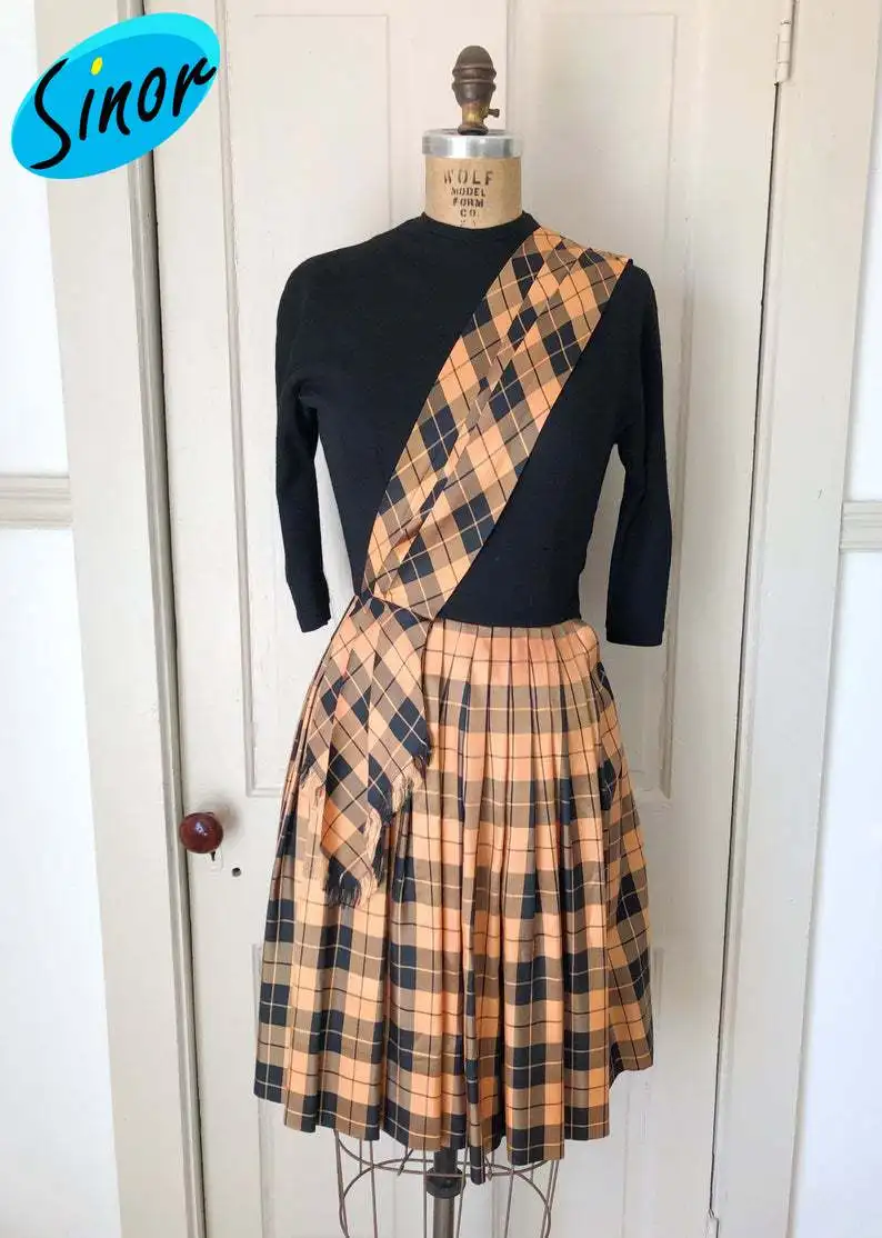 

Aw2021 цветное контрастное плиссированное платье с длинным рукавом 8008 платье для банкета