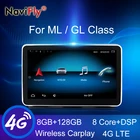NaviFly 8 ГБ + 128 Гб Беспроводная Carplay 9 дюймов Android все в одном Автомобильная интеллектуальная система для Benz ML W166GL X166 2012-2015 NTG 4,5