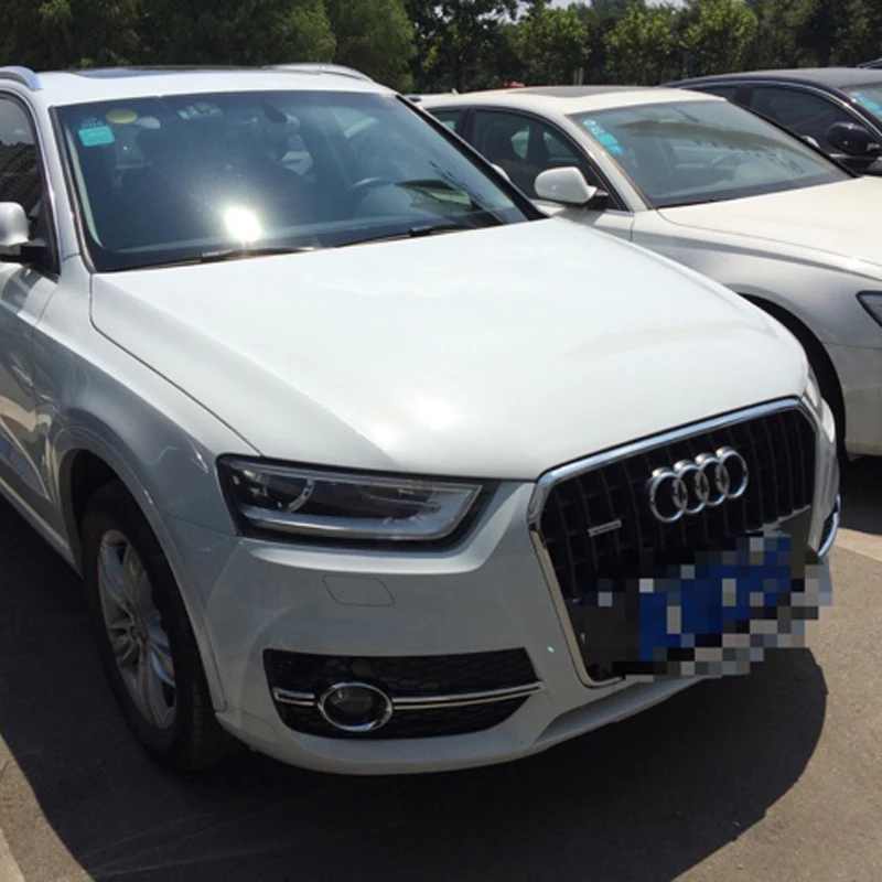 Q3 RSQ3 Стиль Матовый серебряный бар передняя противотуманная решетка для Audi