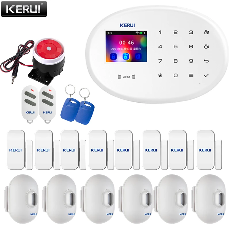 KERUI W20 Wi Fi GSM домашняя система охранной сигнализации Беспроводной 2 4 дюймов