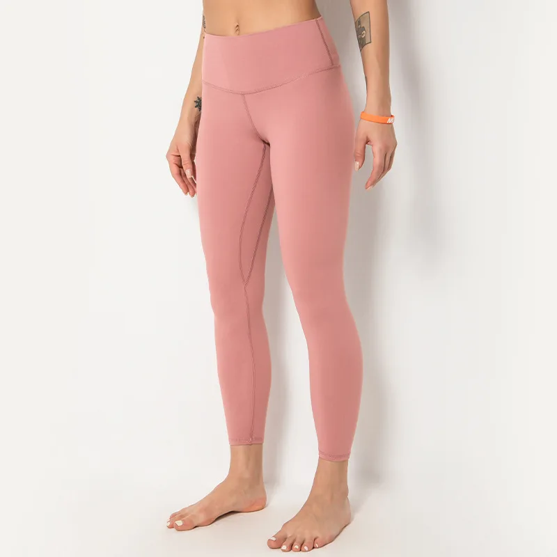 

New Double Sides Sanding Naked Feeling Pocket Sports Tights Fitness High Waist Hip Lifting Women Yoga Pants Sexy Gym Leggings