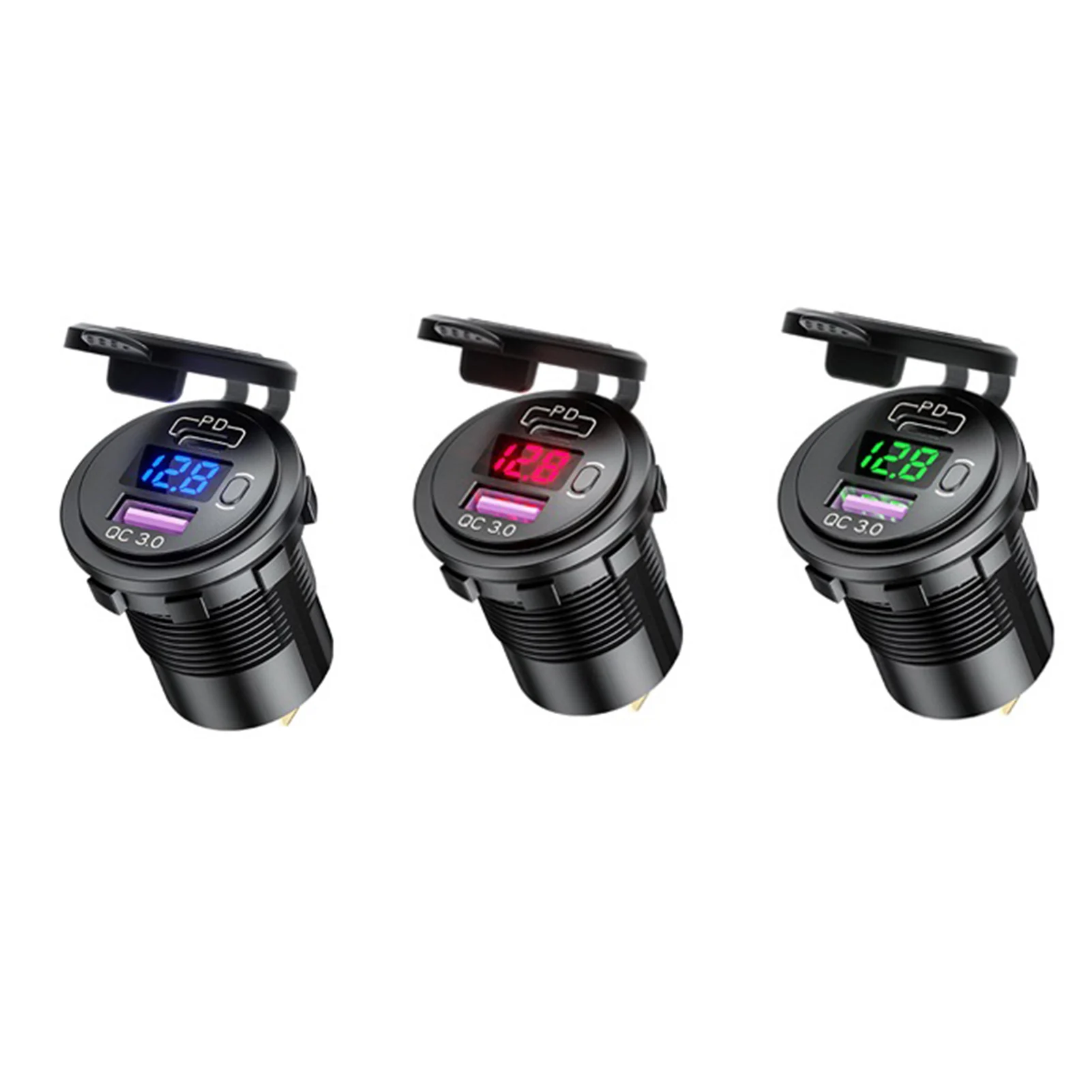 

Быстрое зарядное устройство с двумя USB-разъемами и переключателем питания для автомобиля