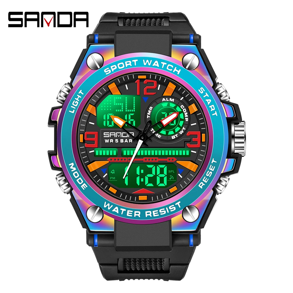 Часы наручные SANAD Мужские кварцевые брендовые Роскошные спортивные