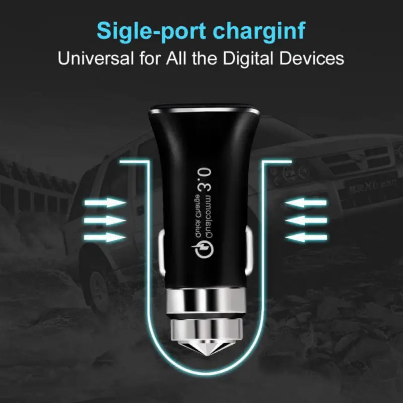 12 В Автомобильное зарядное устройство Быстрая зарядка Qc3.0 5 9 2a Usb адаптер для