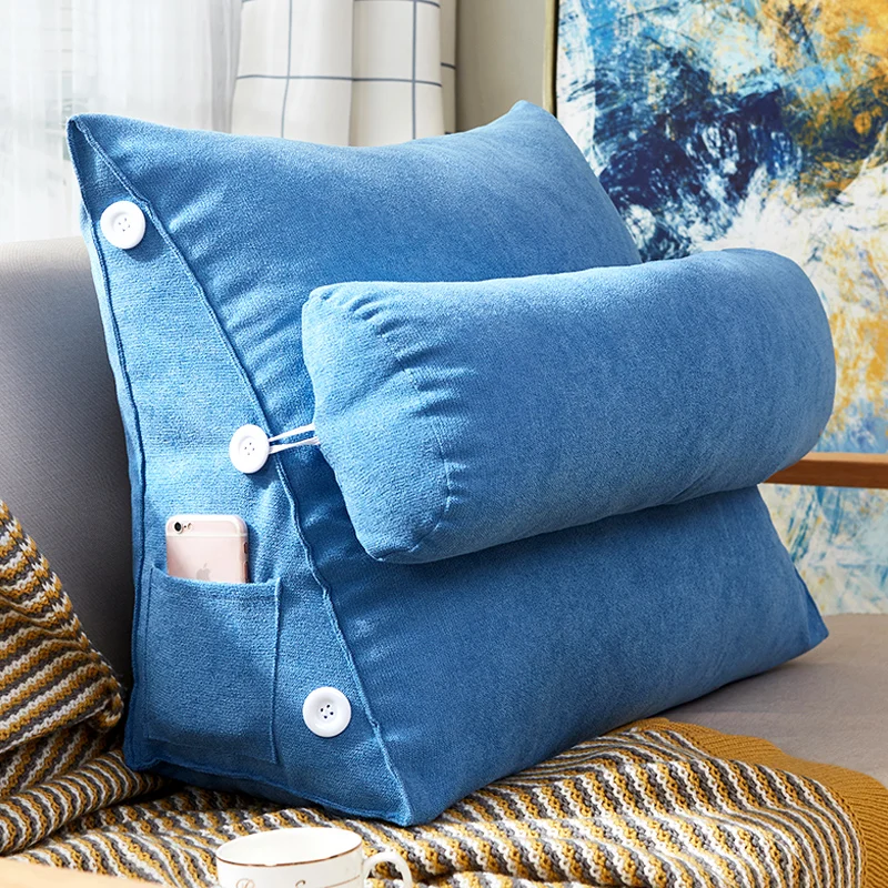 Nordic Household Triangle Sofa Cushion Korea Velvet Head Pillow Meditation Chair Pad Cloud Cuscini Divano Gift FK035 | Дом и сад