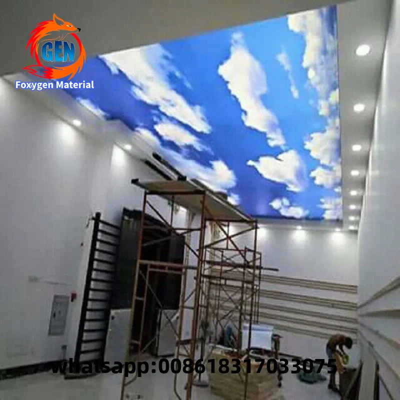 

Super September 3D PVC stretch ceiling UV printing decorative film low price