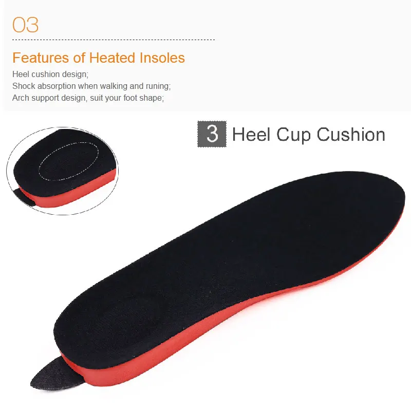 2200mAh Rechargeable Electric Heating Insoles With Remote Control Winter Warm Heated Insoles Sport Shoes Pads For Skiing Hunting